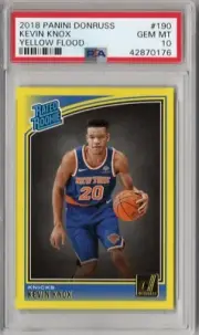 ~RARE~ PSA 10 2018-19 Donruss #190 KEVIN KNOX Yellow Flood Parallel Rookie Card