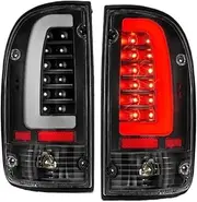 Compatible With Tacoma Pickup C-Type 1995-2000 ，LED Tube Black Replacement Tail Light Brake Lamp Set - Driver