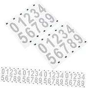 TOBBOMEY 6 Sets Reflective Number Stickers Adhesive Mailbox Decals for Address Signs Durable Fluorescent Numbers for Mailboxes Trash Cans and Boxes