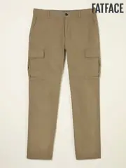 FatFace Stone Cotton Linen Cargo Trousers (AT7790) | $136
