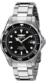 New Invicta 8932 Men's 'Pro Diver' Black Dial Steel Bracelet Watch