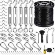 BLIKA Globe String Light Suspension Kit, Outdoor Light Guide Wire, 170FT Coated