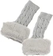 [MOBUTOFU] Fingerless Mittens for Women Arm Sleeves Winter Arm Warmers Arm Covers for Men Winter Arm Protectors Arm Supplies Gloves Arm Protective Sleeves% Acrylic Black