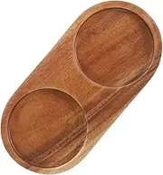 Ciieeo Wooden Pepper Tray Elegant Condiment Holder for Kitchen Counter Nonslip Base for Safe Use Small Wood Storage Tray for and