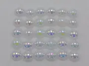 500 Pcs White Luster AB Acrylic Round Half Pearl 8mm FlatBack Beads Scrapbook