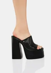 [Windsor Smith] Mansion Black Leather Platform High Heels