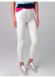 J BRAND Womens Pants Alana Corduroy High Rise Cropped Tectonic Off White Size 30