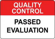 QUALITY CONTROL PASSED EVALUATION| Laminated Vinyl Decal Sticker Label