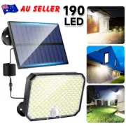 8000W Solar Lights 190 LED PIR Motion Sensor Outdoor Garden Wall Security Lamp