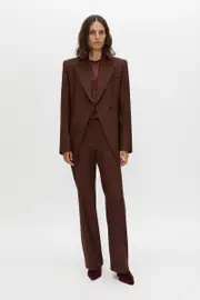 Aster Wool Pant in Almandine Brown - CAMILLA AND MARC® C&M