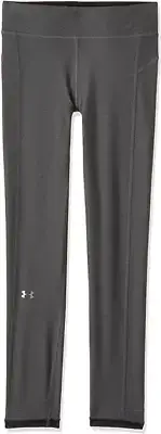 $45 Under Armour Women's HeatGear Armour Ankle Crop Leggings,Metallic Silver,XS