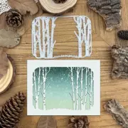 Enchanting Winter Forest Tree Metal Die Cuts for Card Making, Merry Christmas Tr