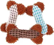 Abaodam 3pcs Plush Squeaky Dog Toy for Chewing and Teething Bite-Resistant Molar Toy and Interactive Pet Accessory for Fun