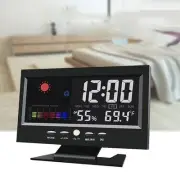 Digital Weather Station Thermometer Hygrometer Clock & LCD Display Switchable