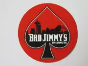 STICKER Beer ~ BAD JIMMY'S Brewing Co ~ Seattle, WASHINGTON ~ Red Ace of Spades