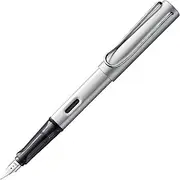 LAMY AL-star whitesilver - Fountain Pen with ergonomic grip & polished steel nib in size F - lightweight aluminum body - including LAMY T 10 blue cartridge - Right-Handed