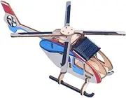 GkgWuxf Helicopter Model,Solar Powered Airplane Toy | Creative Craft Assembly Building Model Kit for Home Education Display Boys Kids