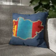 CUSHION COVER PILLOW CASE|MONGOLIA NATIONAL COUNTRY FLAG