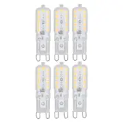 6-Pack G9 LED Bulb 5W Dimmable 22-LED Natural White Light Bulb with Transparent Cover for Ceiling Wall and Table Lights