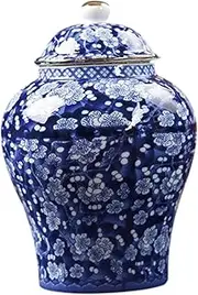 Luxshiny Blue and White Porcelain Tea Bell Canister Tea Storage Jars Bowl Kettle Tea Tins Coffee Jar Food Jars with Lids Handle Condiment Container Machine Biscuit Teapot Ceramics