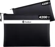 Fireproof Document Bag with Money - 2 Pack 13.4" x 10" and 11" x 6"...