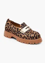 [Taking Shape] Taking Shape Orthotic Chunky Penny Loafer Size 38 in Leopard - Women's Shoes Leopard