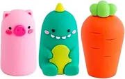 SHOWERORO 3pcs Pencil Sharpener Lid Portable Mini Handheld Crayons for Pencil Case Aesthetic Chainsaw Kit Automatic LED Mechanical Color Pencils for Sharpeners Eyeliner
