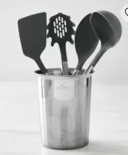 All-Clad Precision Nonstick Utensils with Utensil Holder, Set of 5. NIB