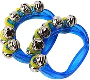 Generic 2Pcs Mini Tambourine Bells for Musical Activities and Events, blue