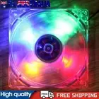 LED Light CPU Cooling Fan Computer PC Clear Case Quad 12CM Heatsink #AU