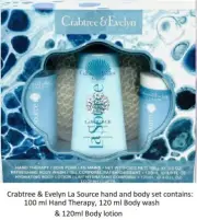 Crabtree & Evelyn La Souce Hand Therapy and Body Set - 100 gr - New