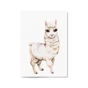 Cartoon Llama Cute Nursery Baby Animal Wall Art