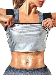 Womens Sauna Vest Sweat Tank Top Shapewear Weight Loss Workout Shirt