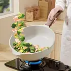 Easy Clean Stone Frying Pan 20/24/28/30cm Wok Pan Induction Cooker Gas Stove