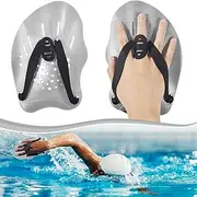 Swim Paddles Hand, Swimming Paddle Swimming Stroke Hand Paddle Swimming Practice Paddle Swimming Aid Watering Webbing Gloves Training Hand Paddle Speed Up Paddle Practice Equipment Training