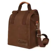 Insulated Lunch Bag for Men/Women, 11L Waxed Canvas Lunch Box with Adjustable...