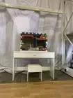 WHITE MAKE-UP DRESSER TABLE WITH LED MIRROR WITH DRAWER & STOOL KLDS02 D6