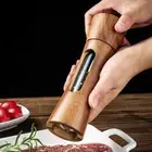 1/2Pcs Manual Pepper Grinder Transparent Window Sea Salt Jar Household