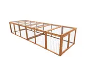 YES4PETS 290 cm XL Chicken Coop Run Guinea Pig Cage Villa Extension Rabbit Hutch House Pen