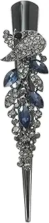 Healvian Vintage Rhinestone Hairpin Large Alligator Clip Shiny Crystal Barrette for Women's Hair Accessories