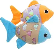 2pcs Fish Shaped Cat Teething Toy Cute Kitten Chew Bite Toy Resistant Cartoon Cat Chewing Toy