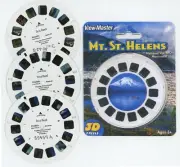 Mt. Mount St. Helens Washington View-Master 3 Test Reels and Copy of Cover