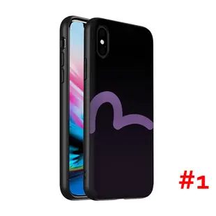 Tf13 EVISU LOGO 軟殼適用於 iphone X XS XR 14 Pro Max Plus 12 13 M