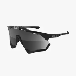 【合利單車】 SCICON  AEROSHADE XL 運動眼鏡 亮面黑框/鏡面銀片