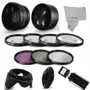 FISHEYE LENS + TELEPHOTO ZOOM LENS + ACCESSORIES KIT NIKON D3100 D3000 D3200