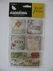 Creative Imaginations LOVE MARAH JOHNSON Chipboard Embellishments NIP
