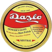 [Dazlo] Shoe Wax Polish - Neutral (120g) - Handmade Paste Wax For Smooth Leather, Neutral, White, Beige