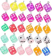 [COHEALI] Diy Resin Dice Keychain Pendant Earring Charm Dice Shape Jewelry Charms Perfect Present for Mom Daughter Friends