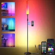 LED Corner Floor Lamp, 74.8'' RGBW Floor Lamp with Remote & APP, 1200 LM Smar...
