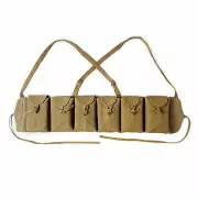 WWII Chinese Army ZB26 Combat Field Magazine Pouch 6 Cells Chest Rig Bag Canvas
